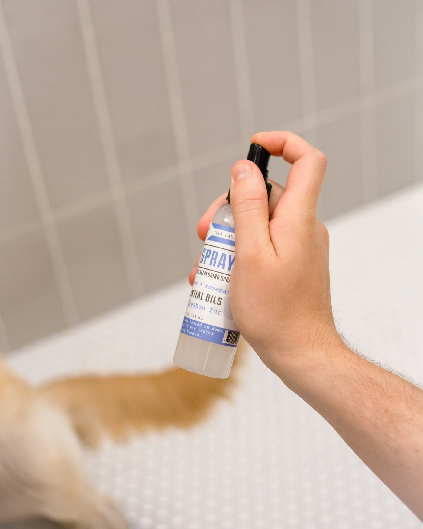 Natural Dog Spray (K9 Refreshing Spray) — in-use