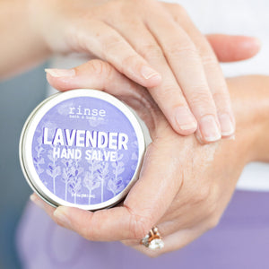 Rinse Lavender natural healing salve - soothing relief for dry skin - detail view