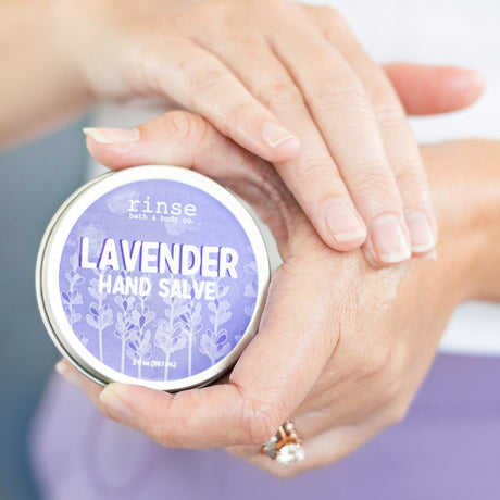 Rinse Lavender natural healing salve - soothing relief for dry skin - detail view