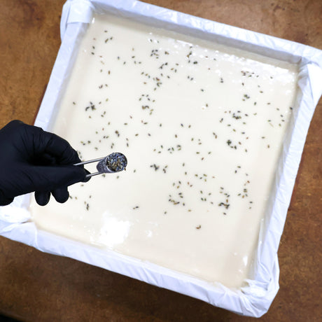 Handmade Lavender handmade natural bar soap - naturally derived - detail view