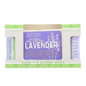 Rinse Lavender natural bath and body gift set - curated gift collection