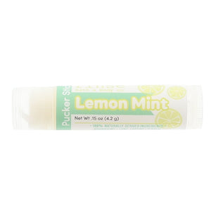Handmade Lemon Mint natural lip balm - naturally derived