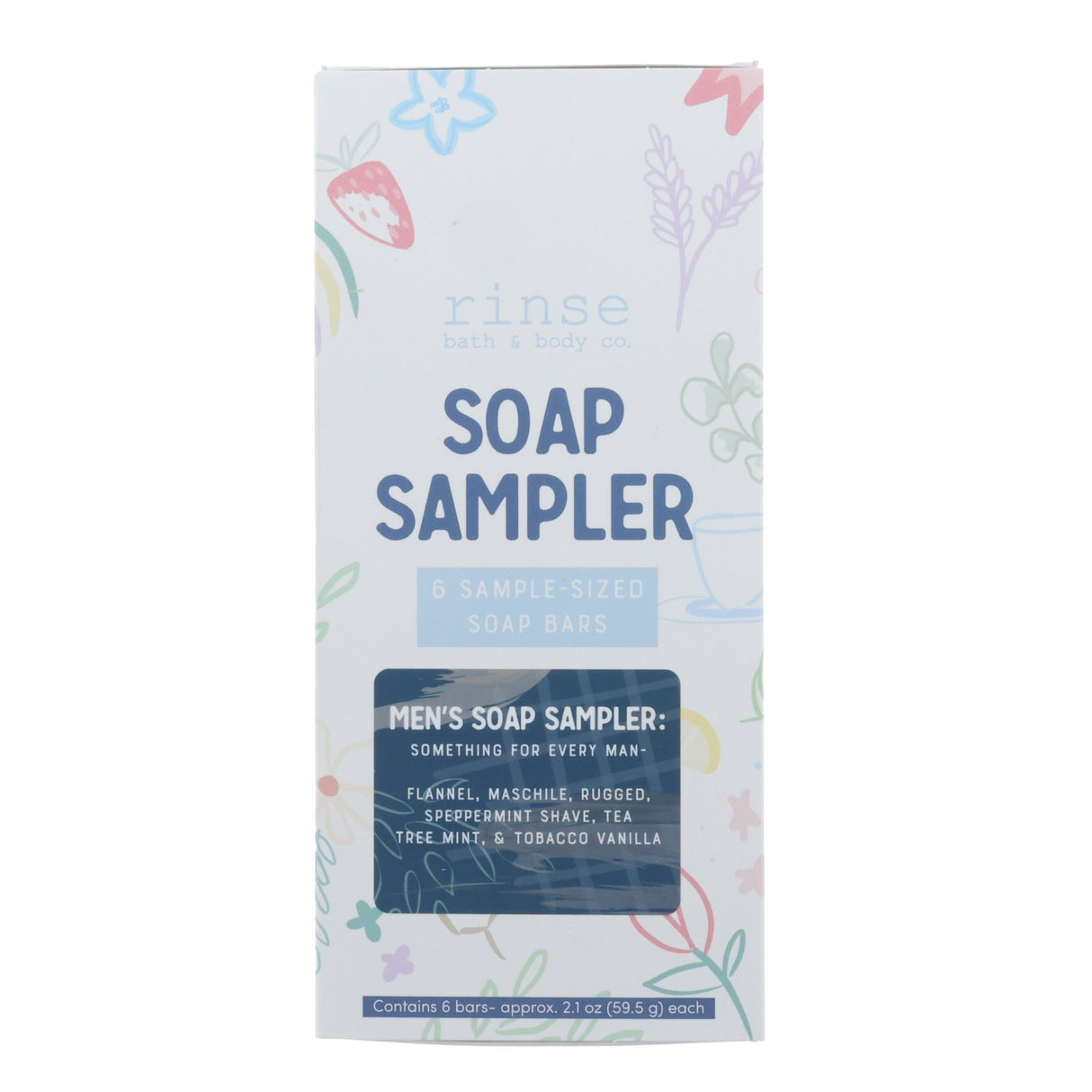Tester - Soap Sampler Box (6 half bars) from Rinse - family-made since 2003 - texture close-up