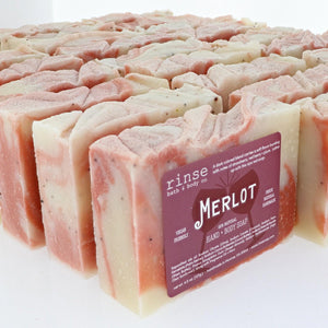 Natural handmade natural bar soap | Merlot | Rinse Bath & Body Co. - alternate angle