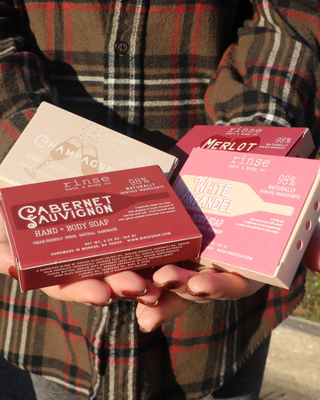 Merlot Mini Soap — 4:5 product frame, Rinse Bath & Body Co.