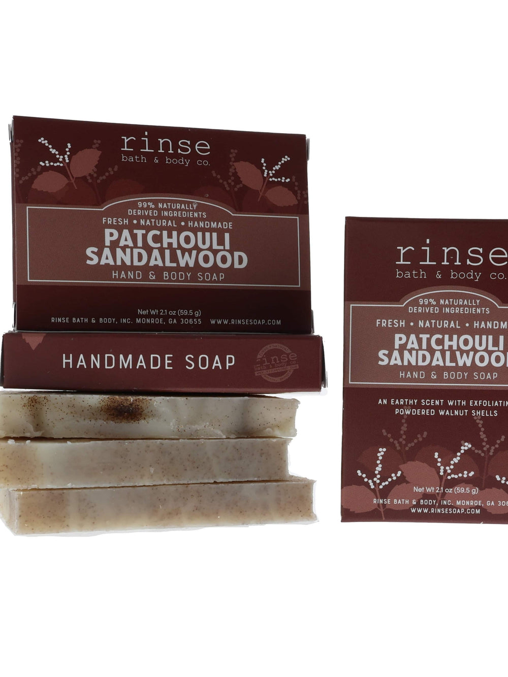 Patchouli Sandalwood Mini Bar Soap — 4:5 product frame, Rinse Bath & Body Co.