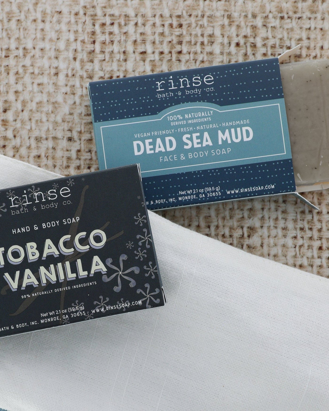 Natural natural bath & body product | Mini Soap 2 Pack Tobacco Vanilla Dea... | Rinse Bath & Body Co. - alternate angle