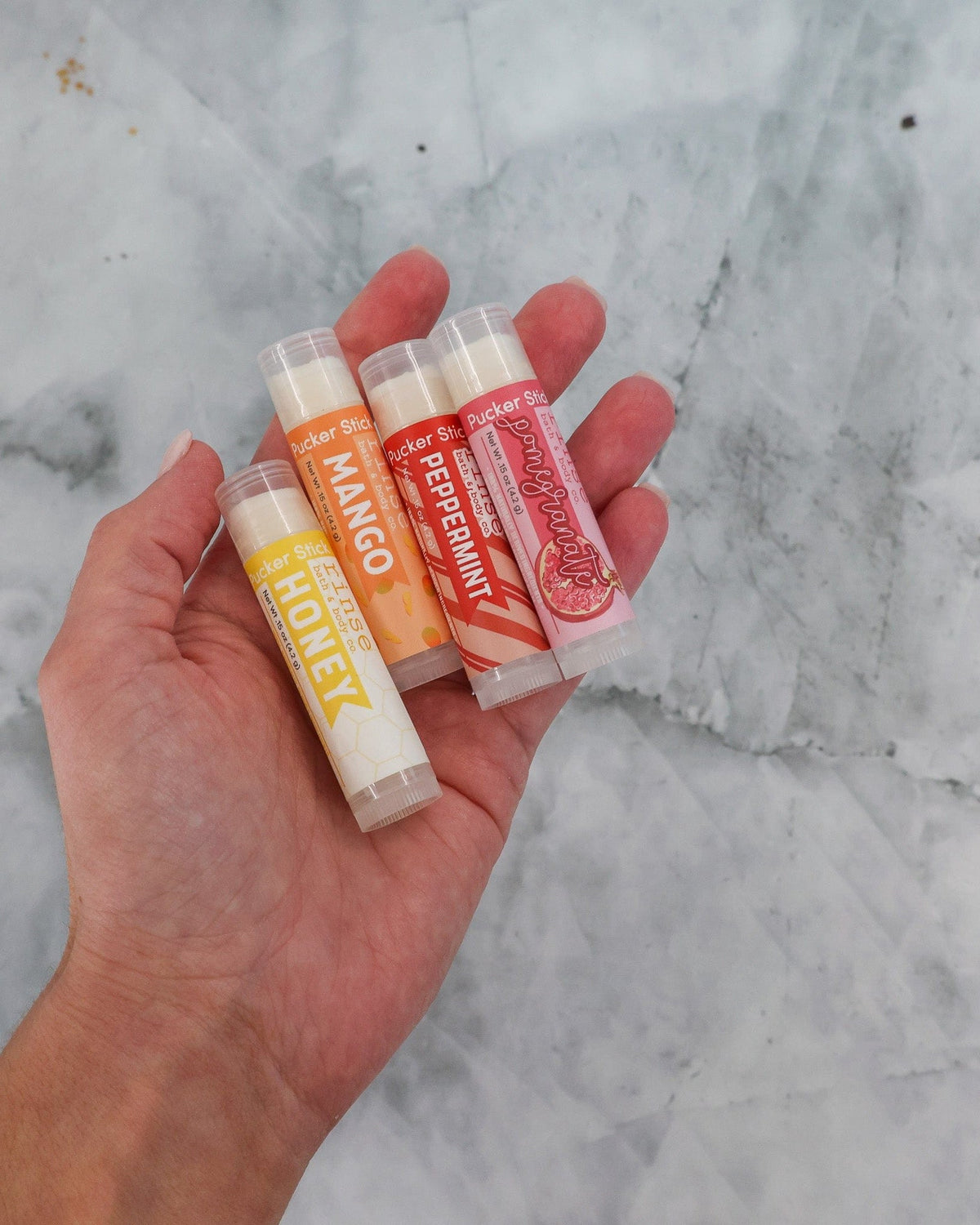 Rinse Most Celebrated natural lip balm - long-lasting moisture - lifestyle shot
