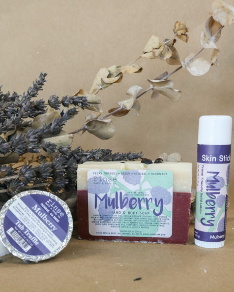 Mulberry handmade natural bar soap by Rinse Bath & Body