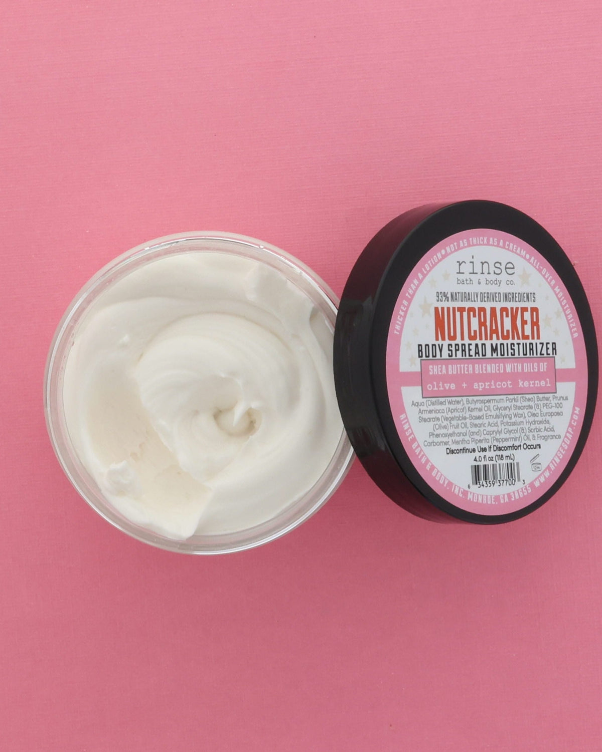 Handmade Nutcracker natural body lotion - naturally derived - alternate angle
