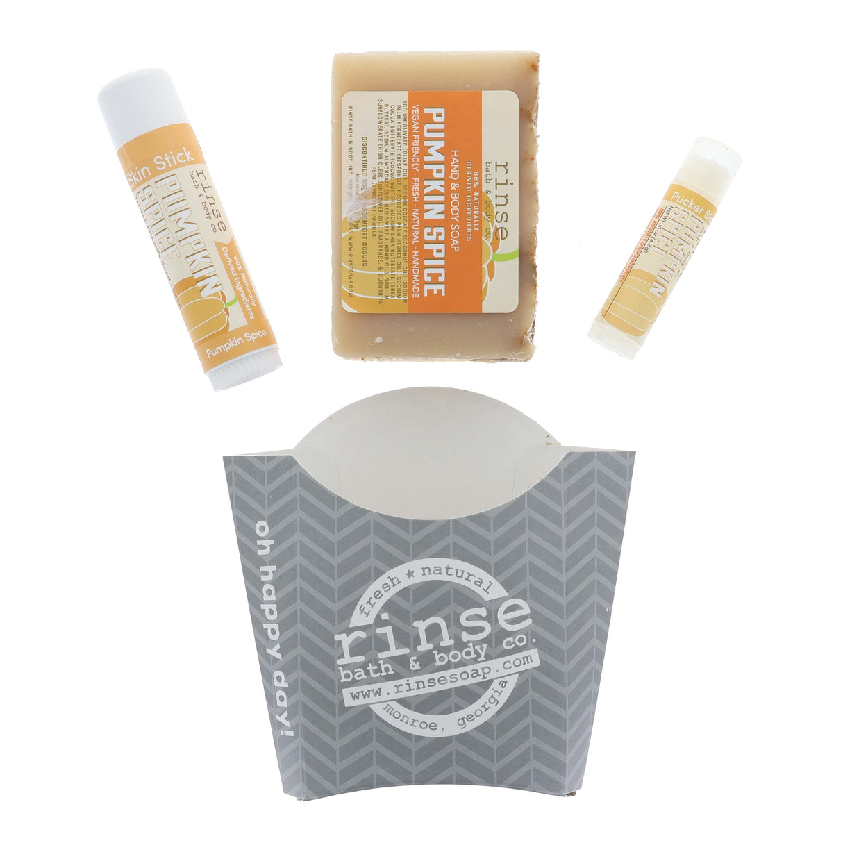 Rinse Pumpkin Spice Fry Box Bundle - handmade natural product - alternate angle