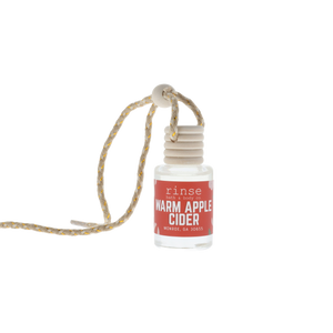 Warm Apple Cider Car Diffuser on white — natural handmade, Rinse Bath & Body Co.