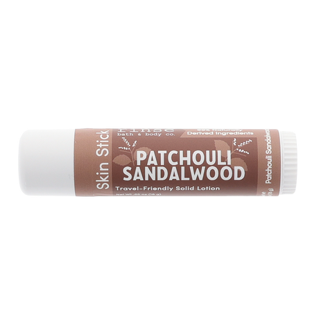 Patchouli Sandalwood solid lotion stick from Rinse - concentrated moisture bar