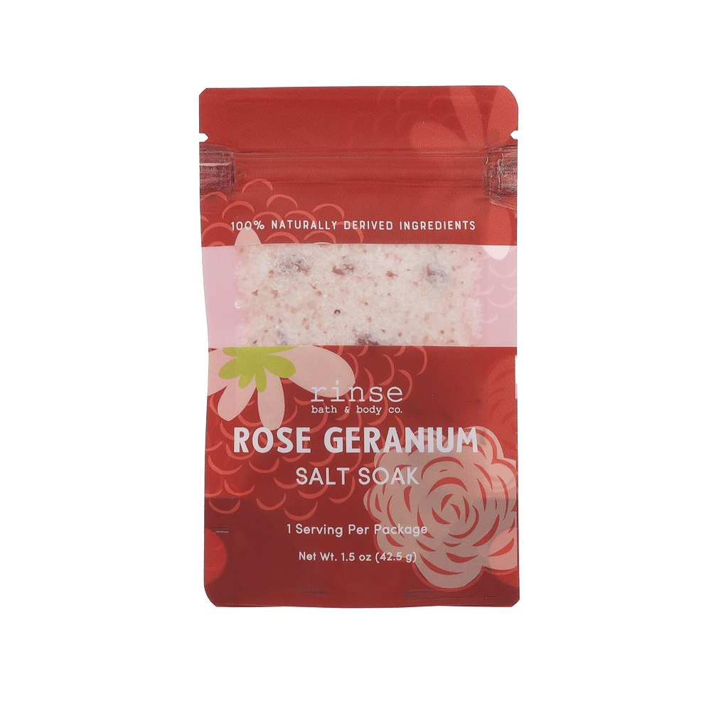 Natural natural bath soak | Rose Geranium | Rinse Bath & Body Co.