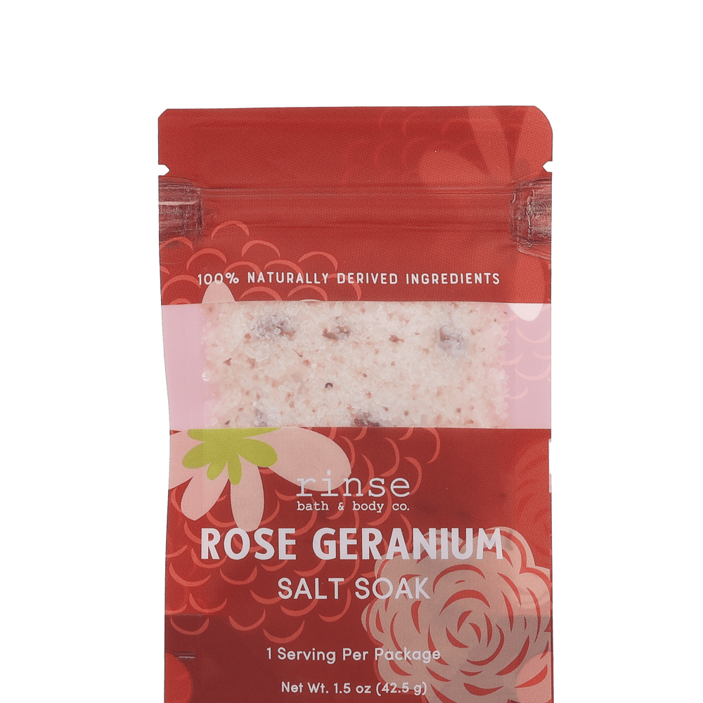 Natural natural bath soak | Rose Geranium | Rinse Bath & Body Co.