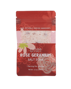 Natural natural bath soak | Rose Geranium | Rinse Bath & Body Co.