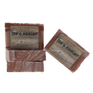 Handmade Teak Mahogany handmade natural bar soap - naturally derived