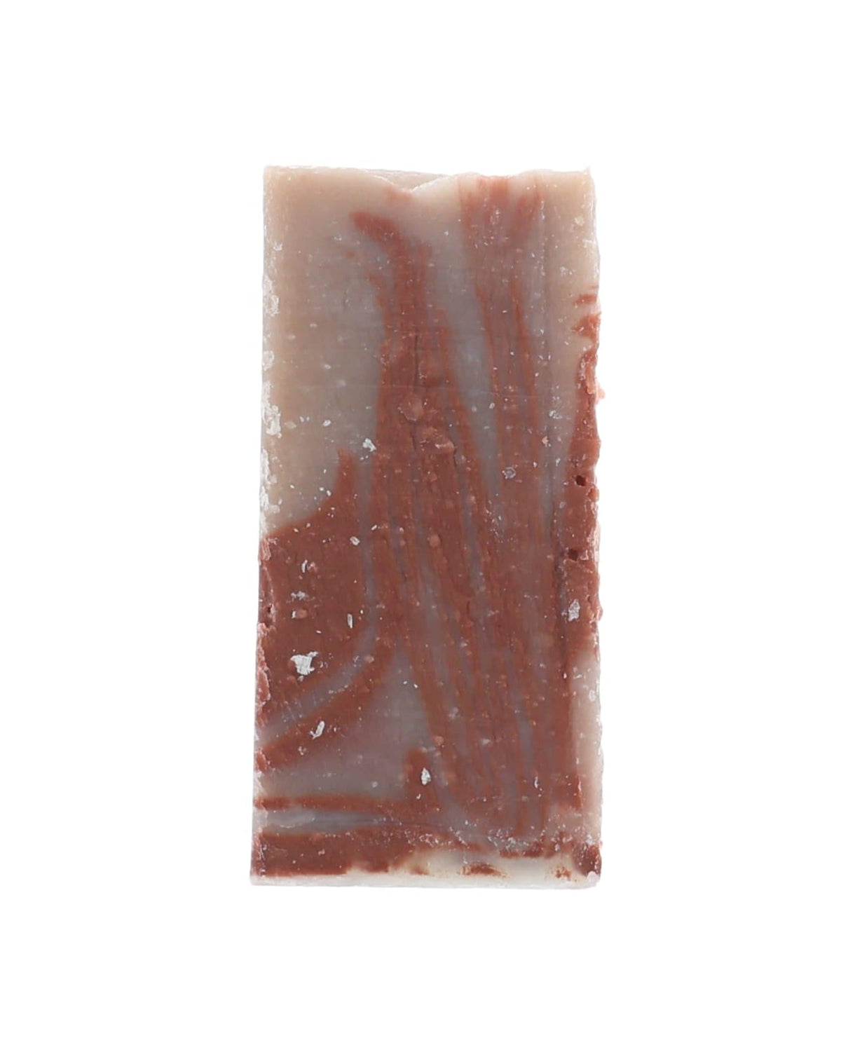 Bare Teak & Mahogany slice shows red cream veins — handmade marble on stark white