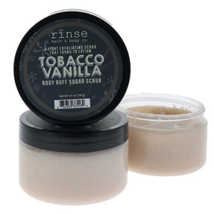 Rinse Tobacco Vanilla natural sugar scrub - gentle exfoliation for soft skin