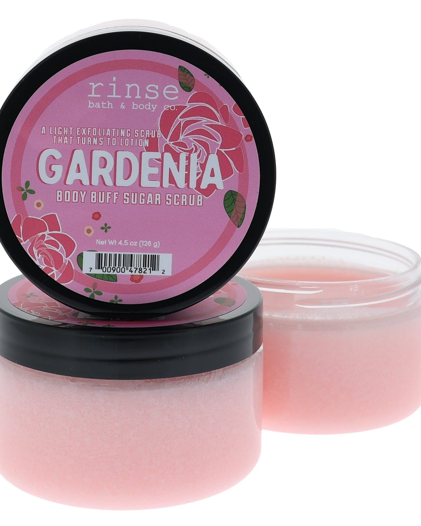 natural sugar scrub in Gardenia by Rinse Bath & Body