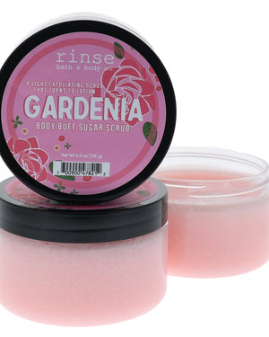natural sugar scrub in Gardenia by Rinse Bath & Body