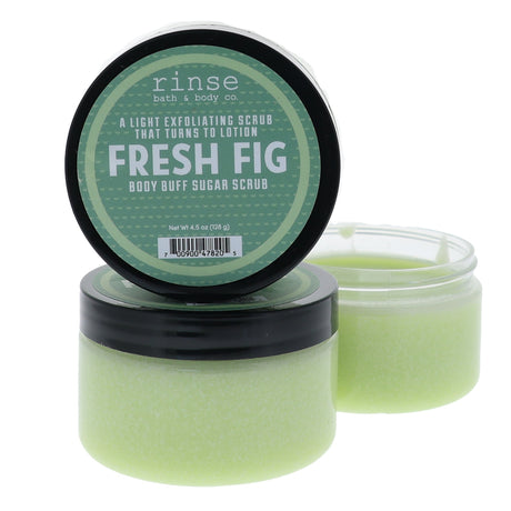 Rinse Fresh Fig natural sugar scrub - gentle exfoliation for soft skin