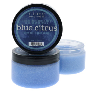 Rinse Blue Citrus natural sugar scrub - gentle exfoliation for soft skin
