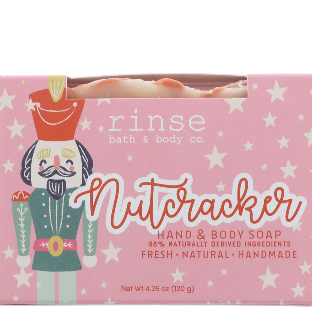 Nutcracker soap — Vanilla Peppermint handmade bar (slice format)