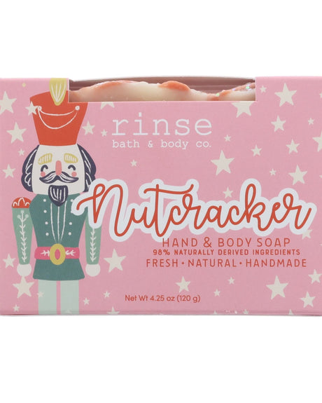 Nutcracker soap — Vanilla Peppermint handmade bar (slice format)
