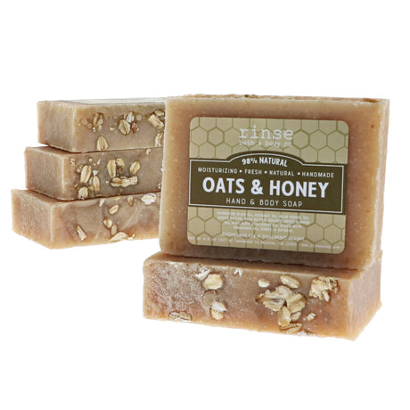 Natural handmade natural bar soap | Oats Honey | Rinse Bath & Body Co.
