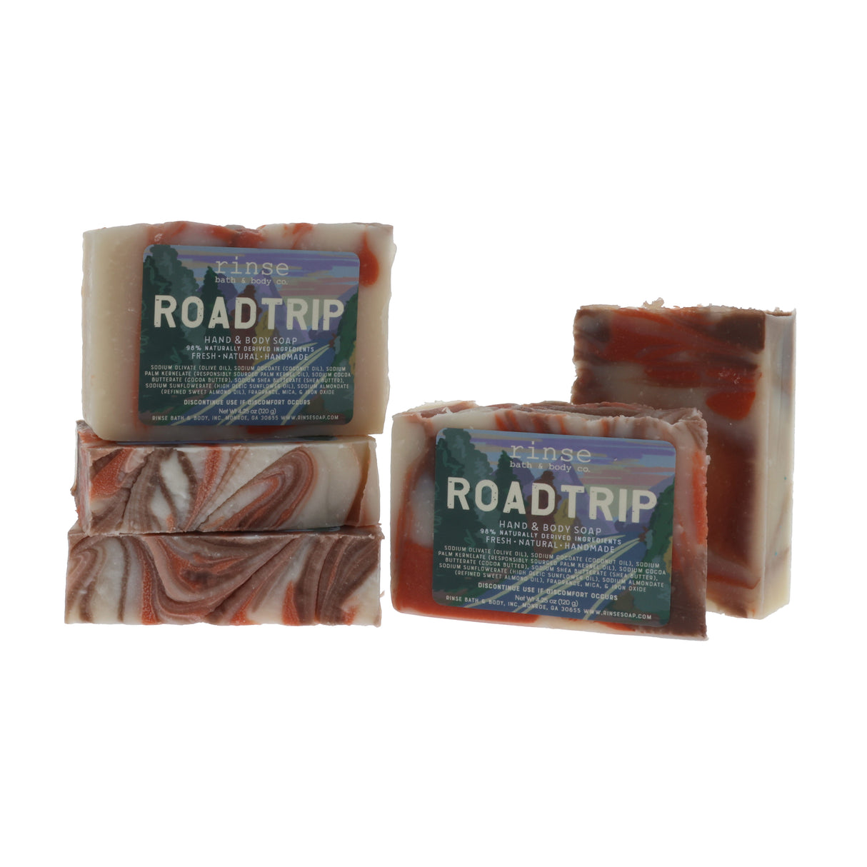 Rinse Road Trip handmade natural bar soap - moisturizing and gentle