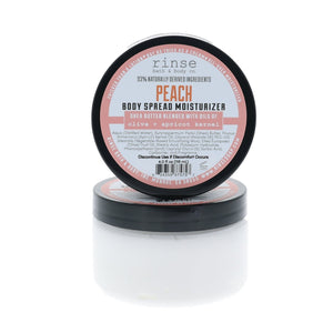 Peach natural body lotion from Rinse - shea butter enriched