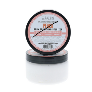 Peach natural body lotion from Rinse - shea butter enriched