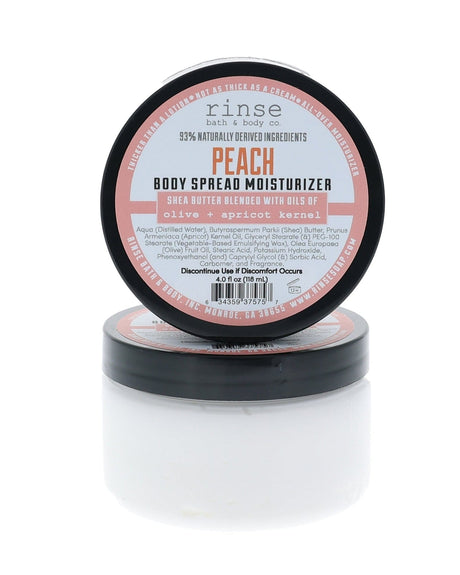 Peach natural body lotion from Rinse - shea butter enriched