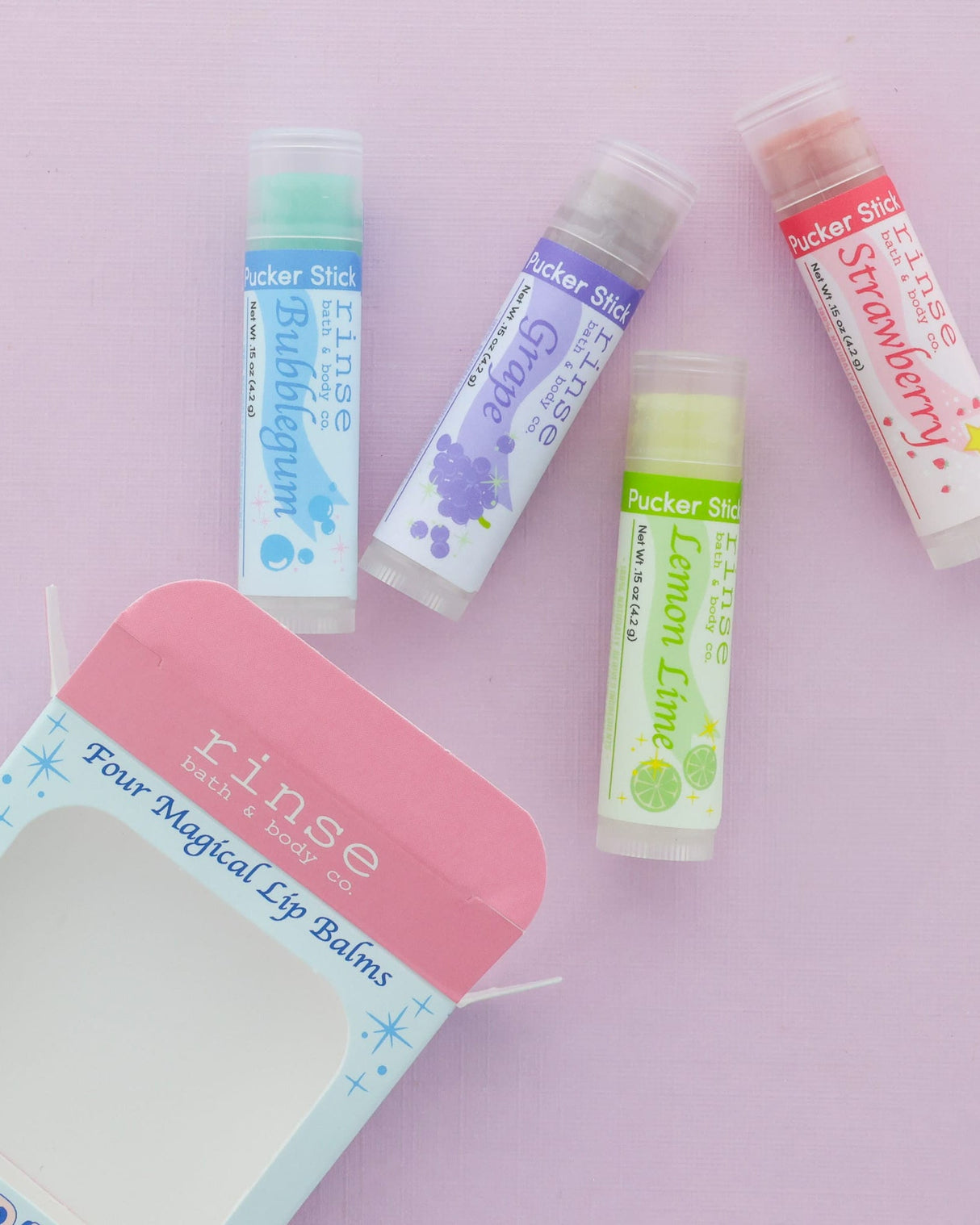 Pixie natural lip balm from Rinse - nourishing lip care - alternate angle