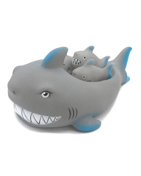 Playmaker Toys Rubber Shark Family Bathtub Pals - Bath Toy
