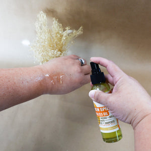 Pumpkin Spice natural body oil from Rinse - essential oil infused - alternate angle