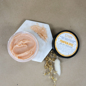 Handmade Pumpkin Patch natural sugar scrub - naturally derived - alternate angle