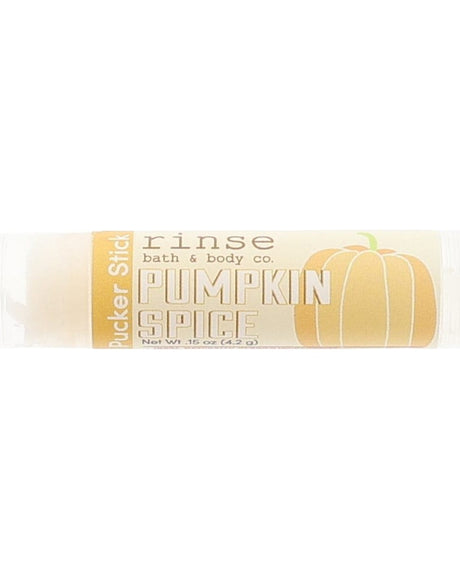 Pumpkin Spice Pucker Stick lip balm stylized — orange pumpkin label ready for everyday lip care
