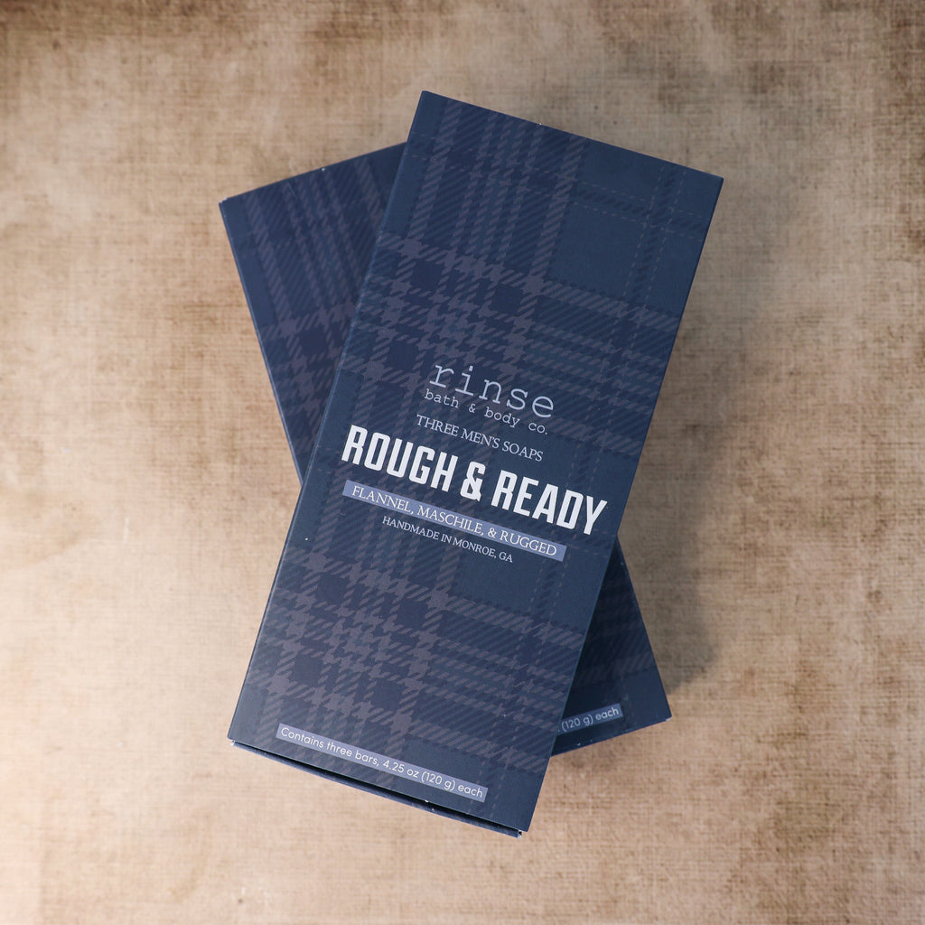 Rough & Ready Men's Soap Box (3 bars) - Rinse Bath & Body