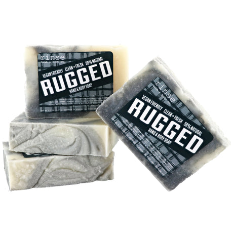 Rinse Rugged handmade natural bar soap - moisturizing and gentle