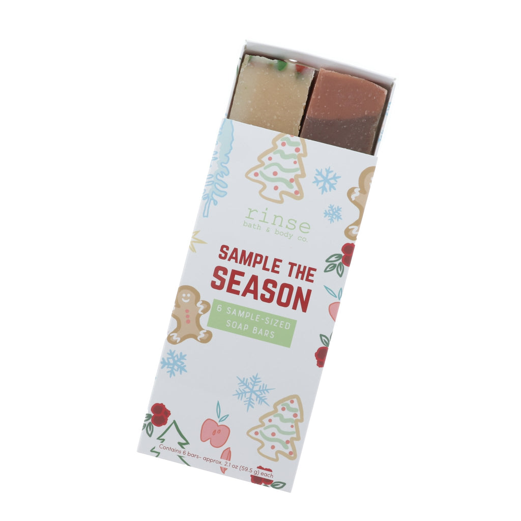 Sample the Season Holiday Soap Sampler Box (6 half bars) - Rinse Bath & Body