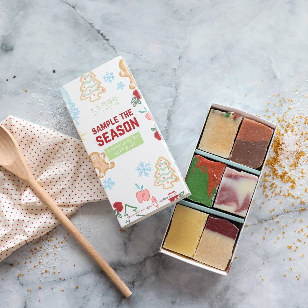 Rinse Tester - Seasonal Soap Boxes - handmade with care - alternate angle