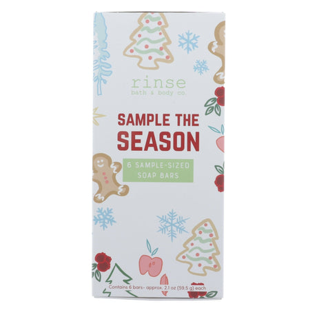 handmade natural bar soap in Sample The Season Holiday Soap Sampler B by Rinse Bath & Body