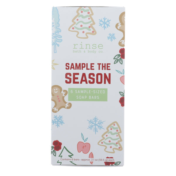 Sample the Season Holiday Soap Sampler Box (6 half bars) - Rinse Bath & Body