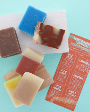 handmade natural bar soap in Scent Discovery by Rinse Bath & Body - alternate angle