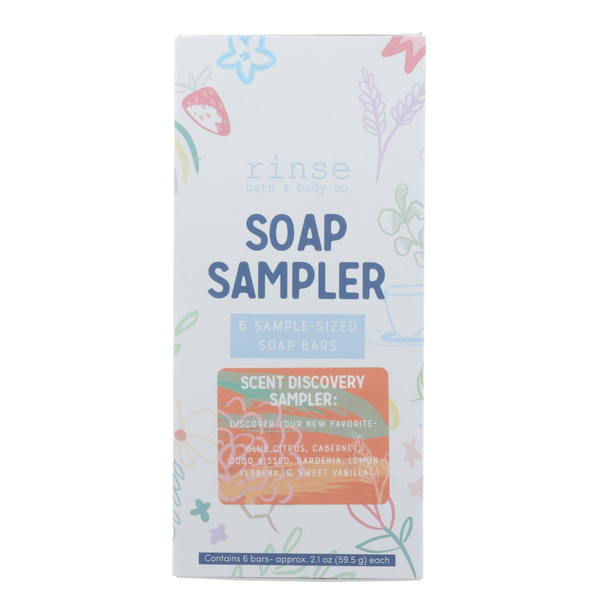 Tester - Soap Sampler Box (6 half bars) by Rinse Bath & Body - texture close-up