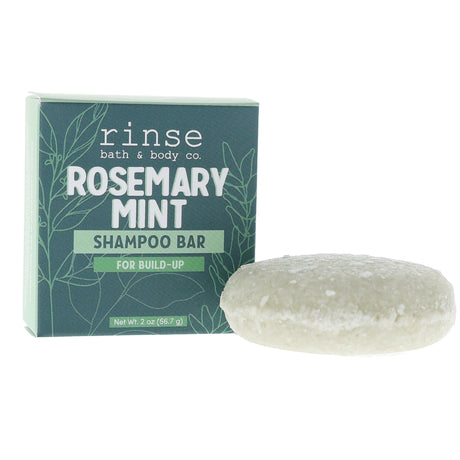 Rosemary Mint natural shampoo bar from Rinse - eco-friendly hair care - alternate angle