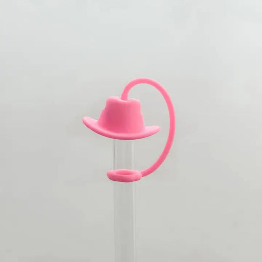 Rinse Straw Cover 10mm Pink Hat - handmade natural product