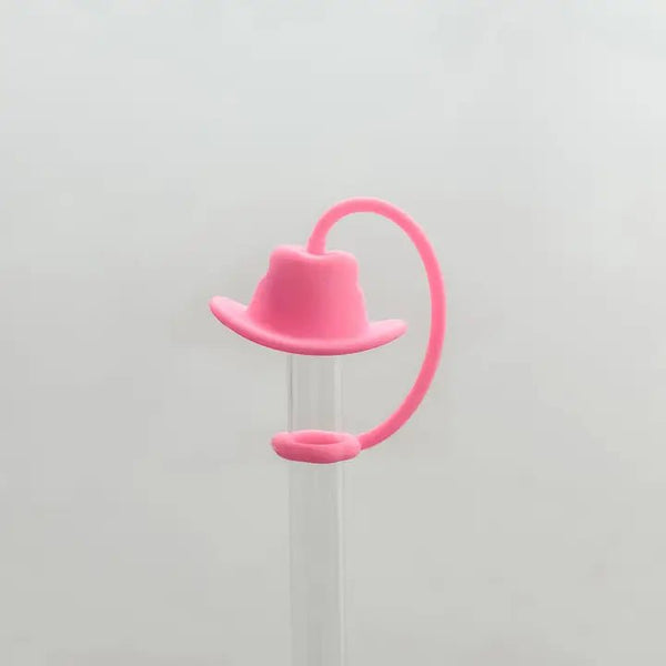 Straw Cover 10mm Pink Hat - Rinse Bath & Body